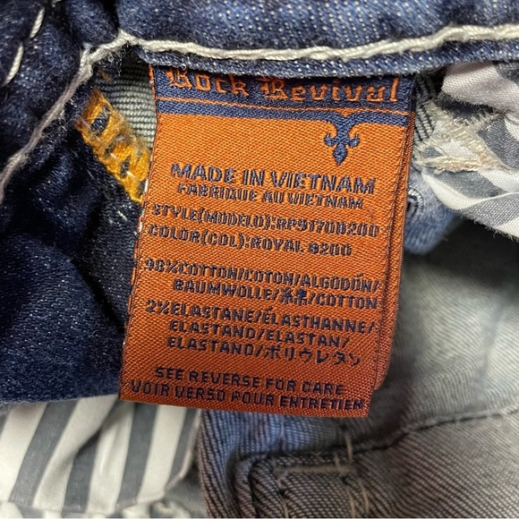 Rock Revival Y2K Royal Boot Cut Low Rise Jeans Women's 28x29 Bling Altered - Picture 11 of 11